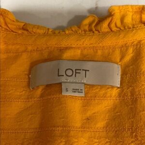 LOFT Orange Textured top